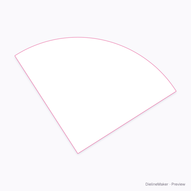 Popcorn cone flat dieline