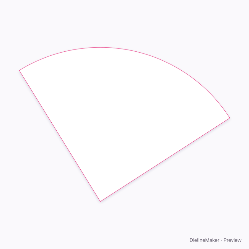 Candy favour cone — Paper cone flat dieline