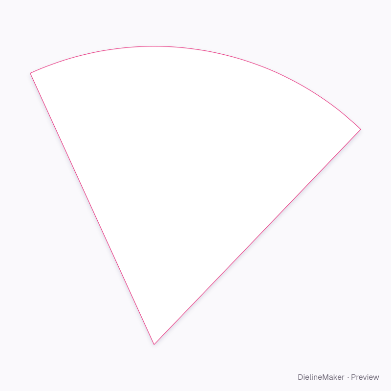 Churro serving cone — Paper cone flat dieline