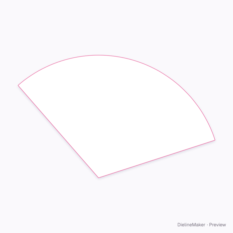 Fries serving cone — Paper cone flat dieline