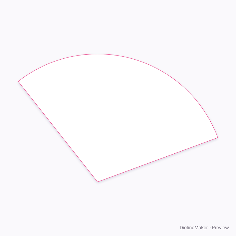 Mini snack cone — Paper cone flat dieline