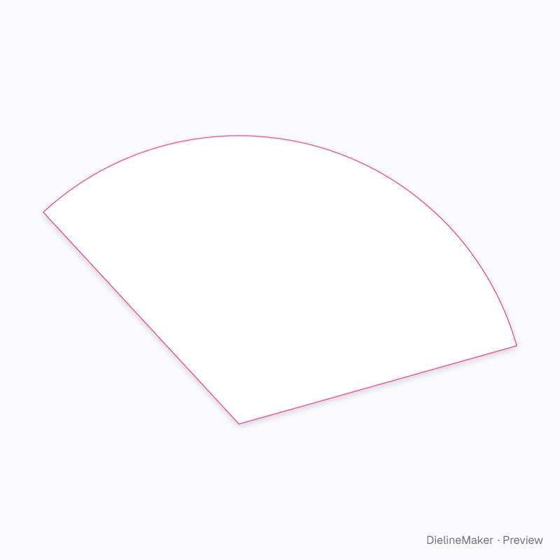 Popcorn serving cone — Paper cone flat dieline