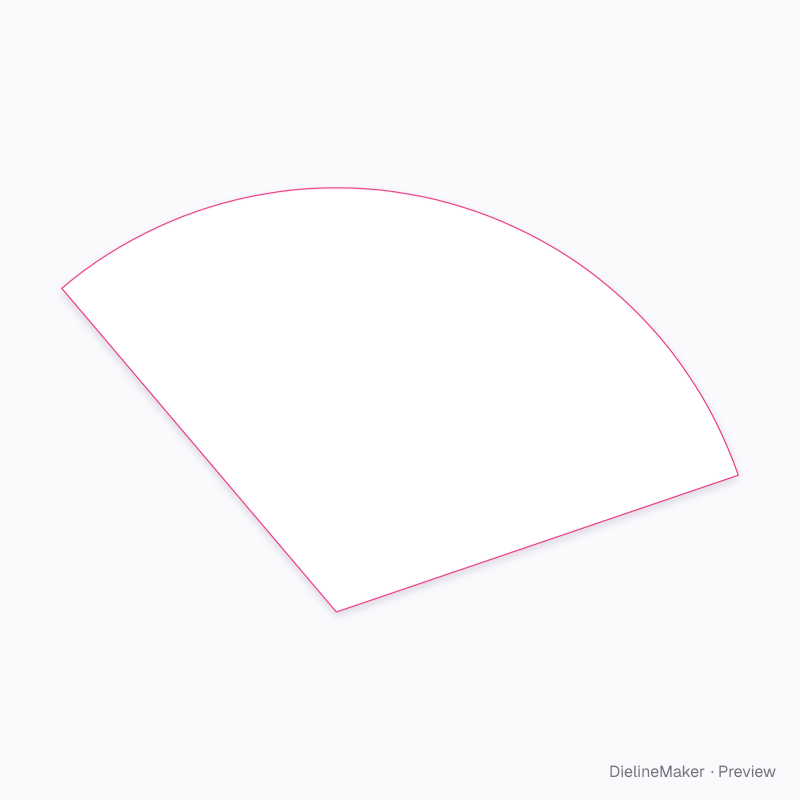 Paper cone flat dieline