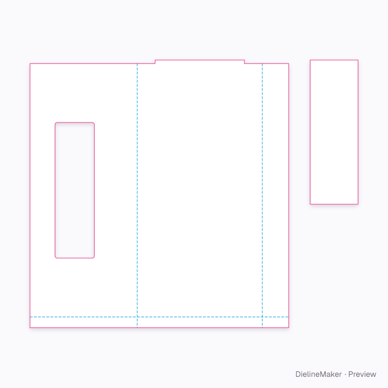 Windowed bread satchel flat dieline