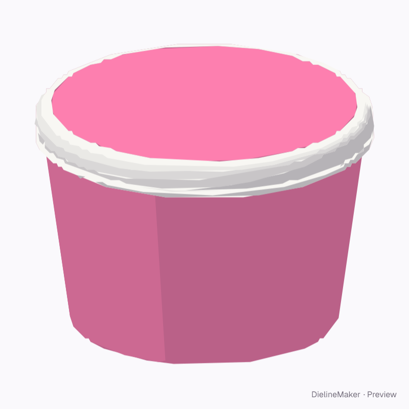 Single-serve ice cream cup 5 oz