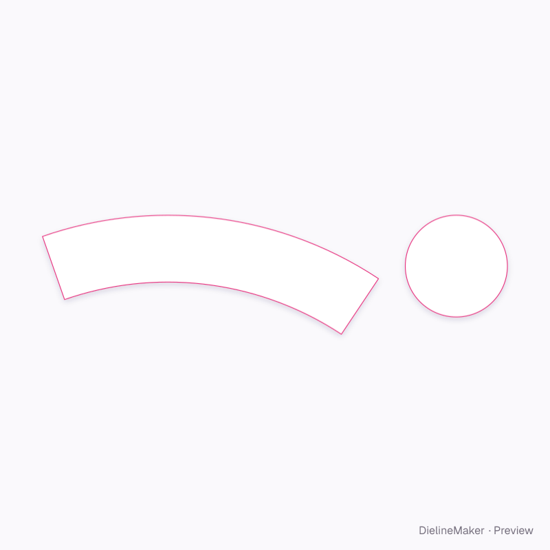 Single-serve ice cream cup 5 oz flat dieline