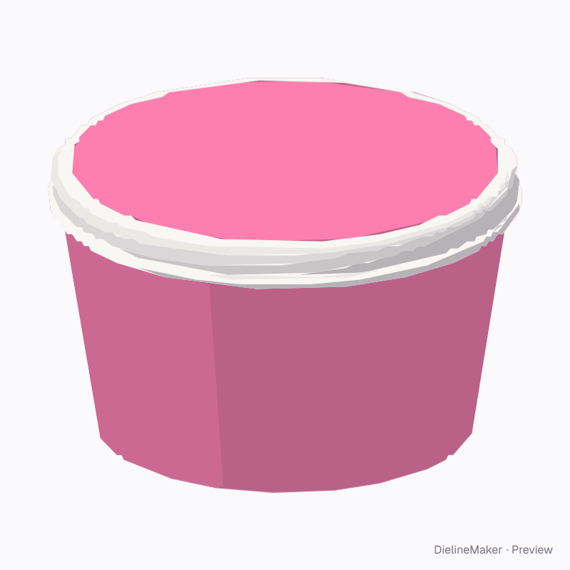Single-serve ice cream cup 8 oz
