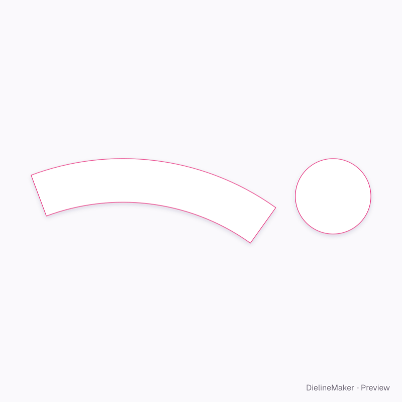 Single-serve ice cream cup 8 oz flat dieline