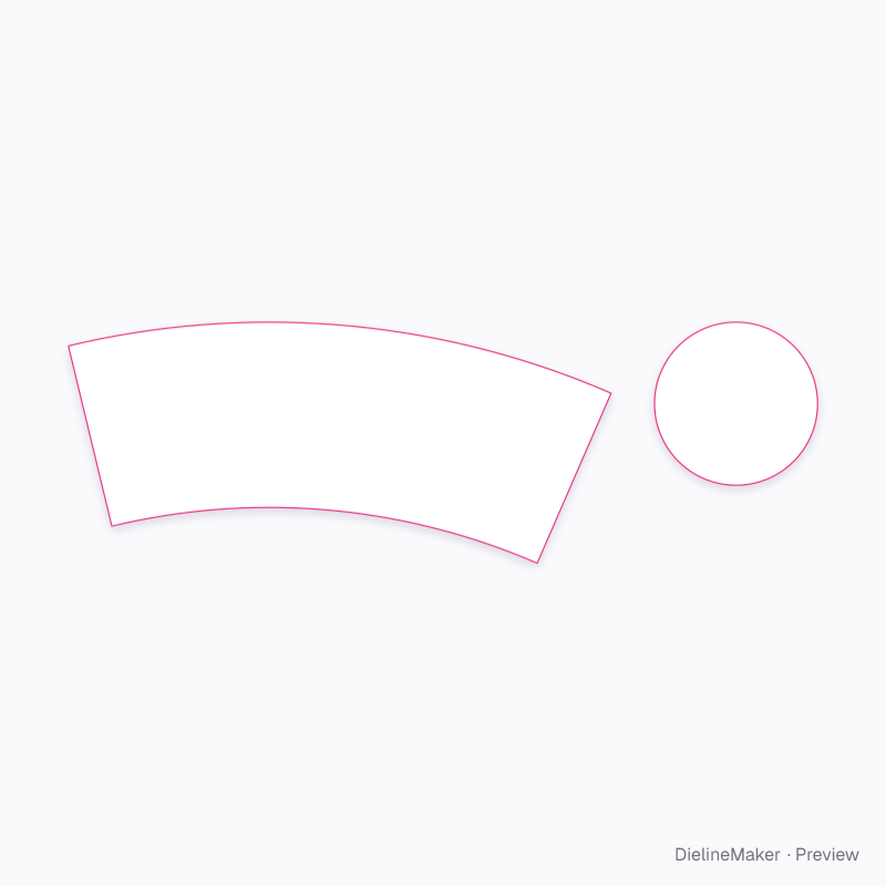 Paper ice cream pint flat dieline