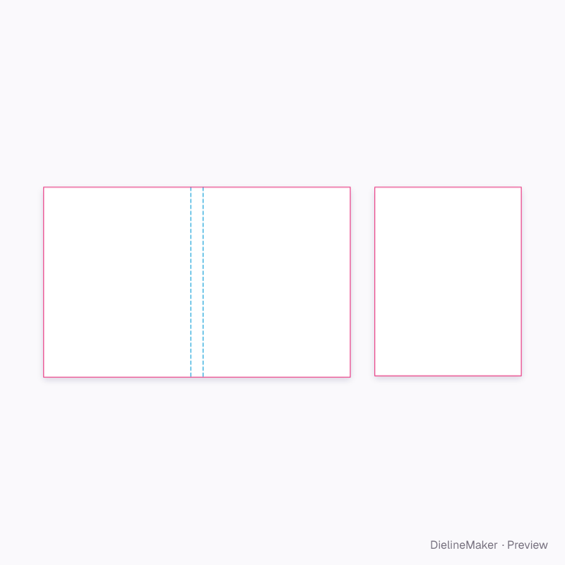 US letter 8.5 × 11 in paperback book artwork area