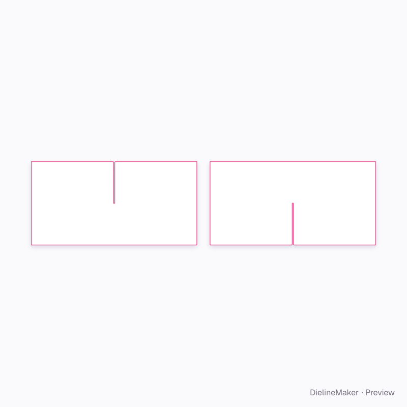 Diagonal cross partition 400×300×250 flat dieline