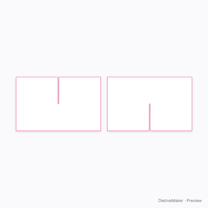 Glassware dividers, 4 cells flat dieline