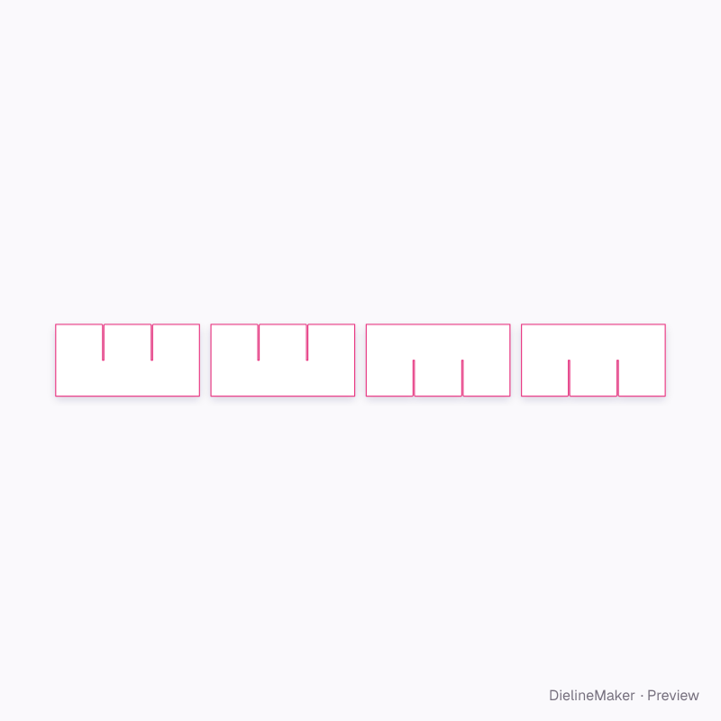 9-jar dividers flat dieline