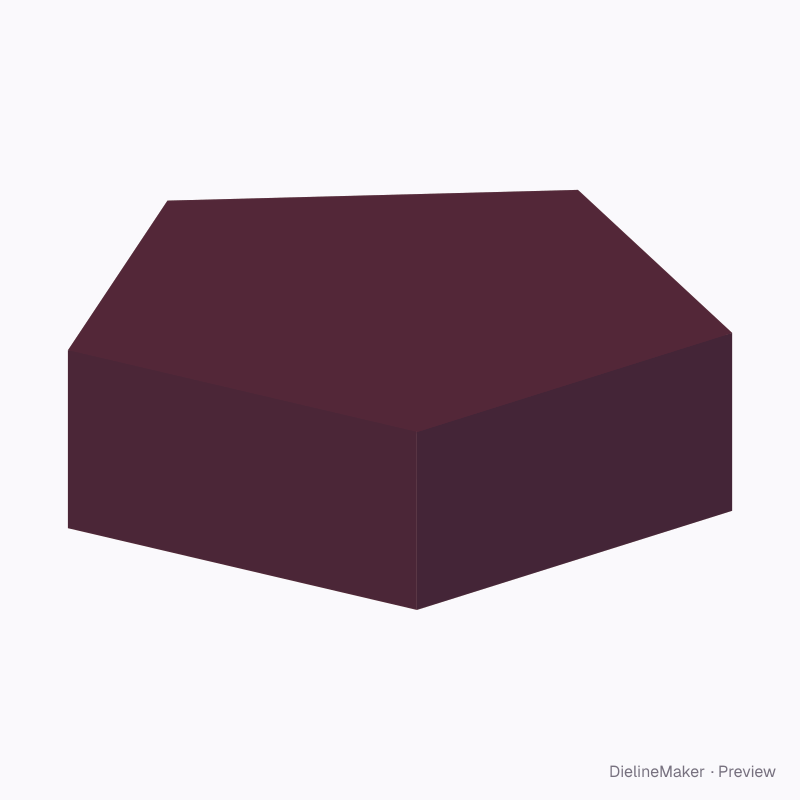 Pentagon praline box