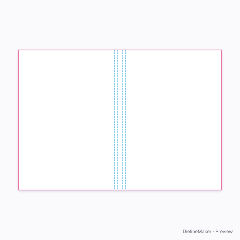 A4 catalogue cover flat dieline