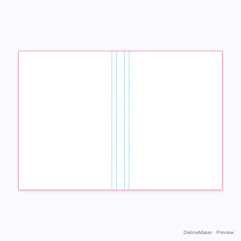 A5 paperback cover flat dieline
