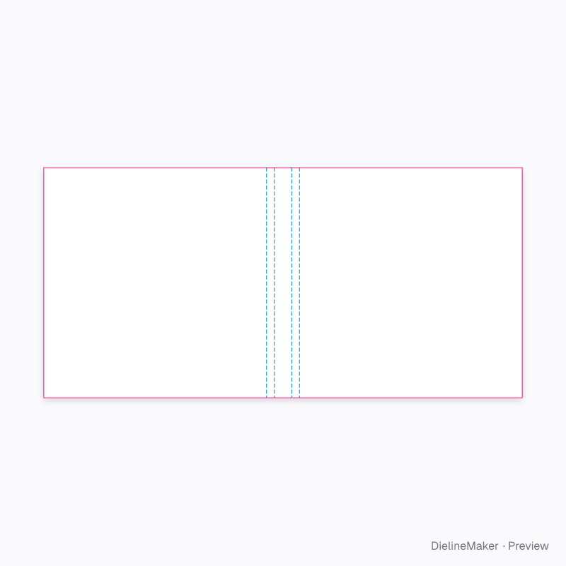 Square photo-book cover flat dieline