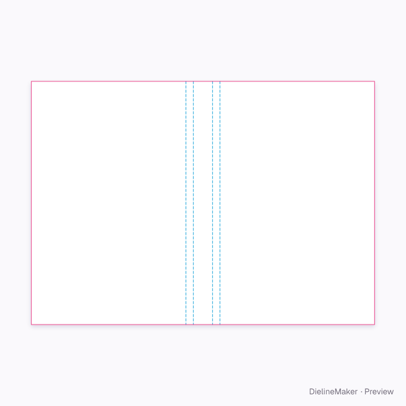 6 × 9 in trade paperback flat dieline