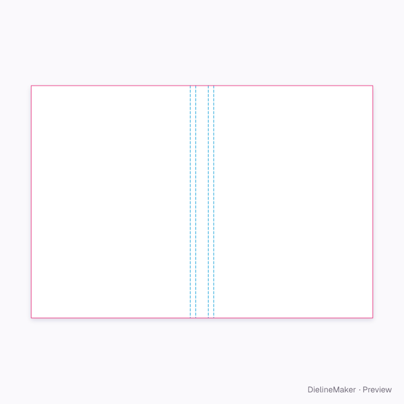 A4 210 × 297 mm perfect-bound book cover flat dieline