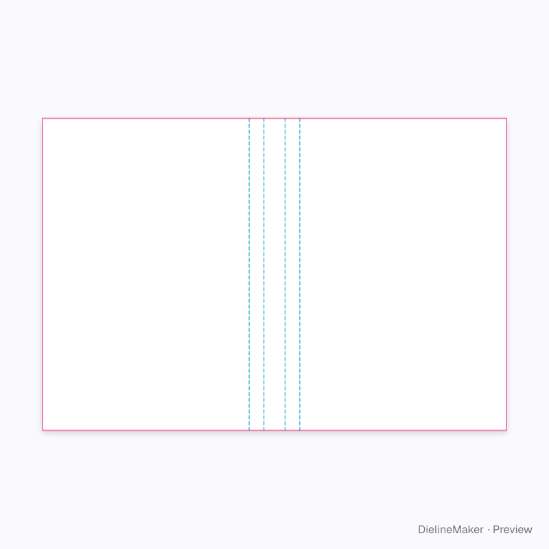 A6 105 × 148 mm perfect-bound book cover flat dieline