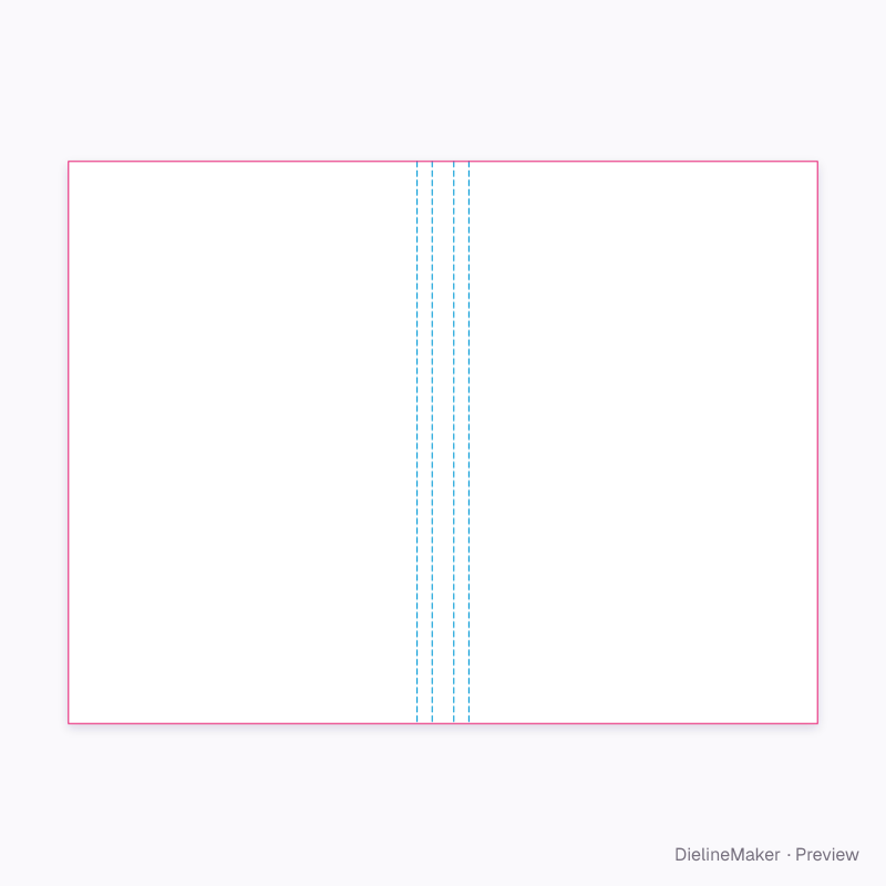 Comic 6.625 × 10.25 in perfect-bound book cover flat dieline