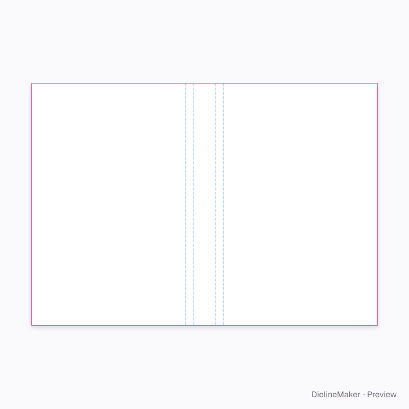 Royal 156 × 234 mm perfect-bound book cover flat dieline