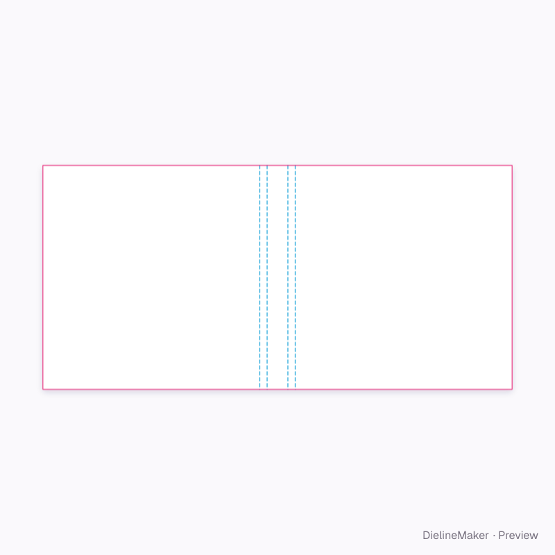 8.5 in square perfect-bound book cover flat dieline