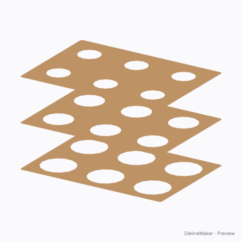 Graded panels for tapered bottles