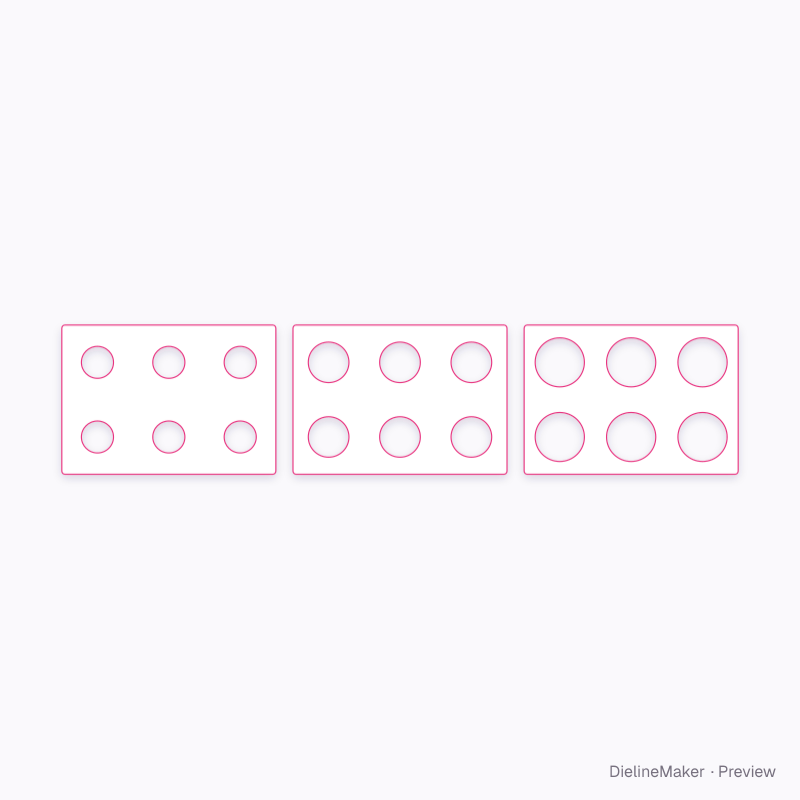 Graded panels for tapered bottles flat dieline