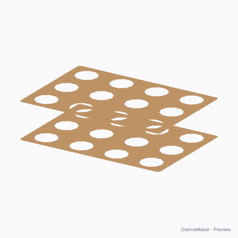 Perforated support panel set