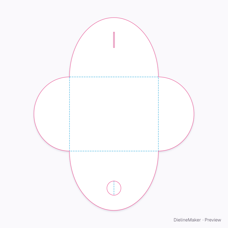 Flat dieline preview