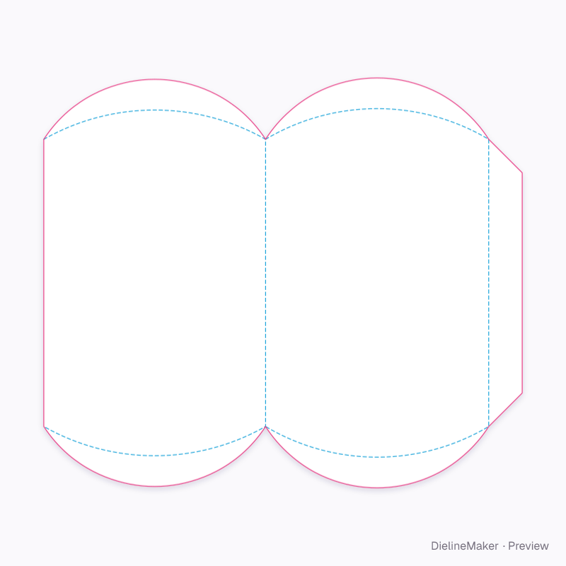 Bracelet pillow pack — Pillow box flat dieline