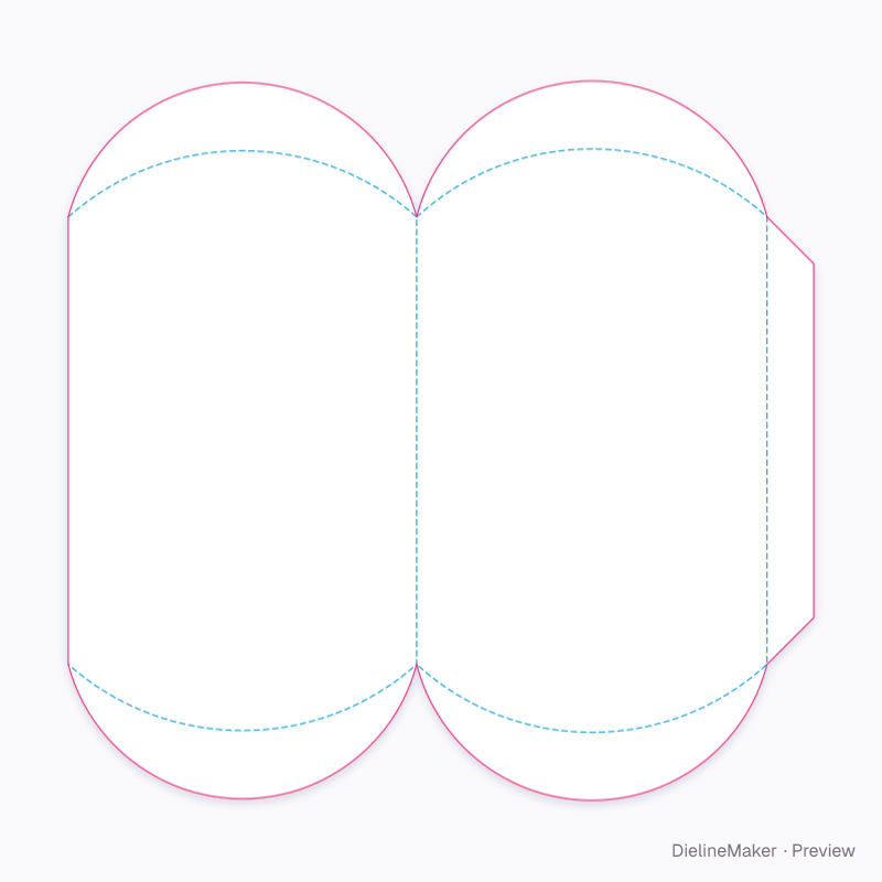 Macaron pillow flat dieline