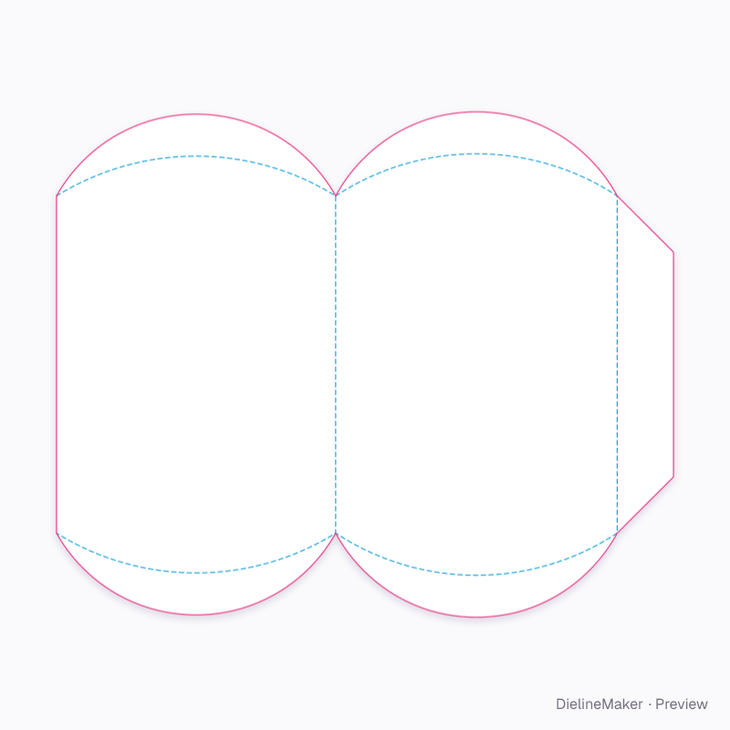 Wedding favour flat dieline