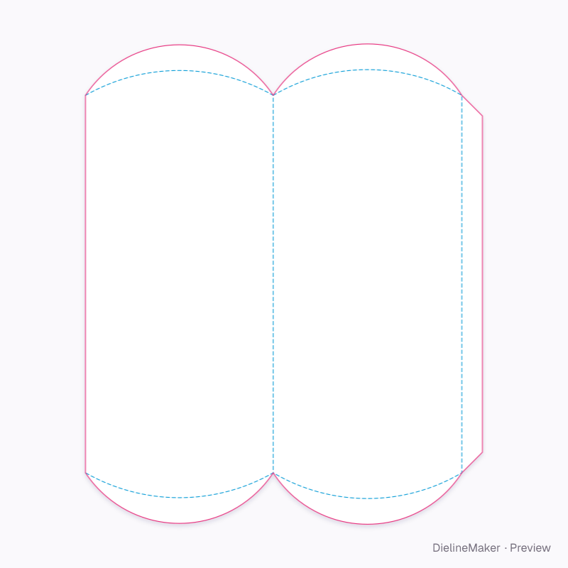 Hair extension pillow flat dieline