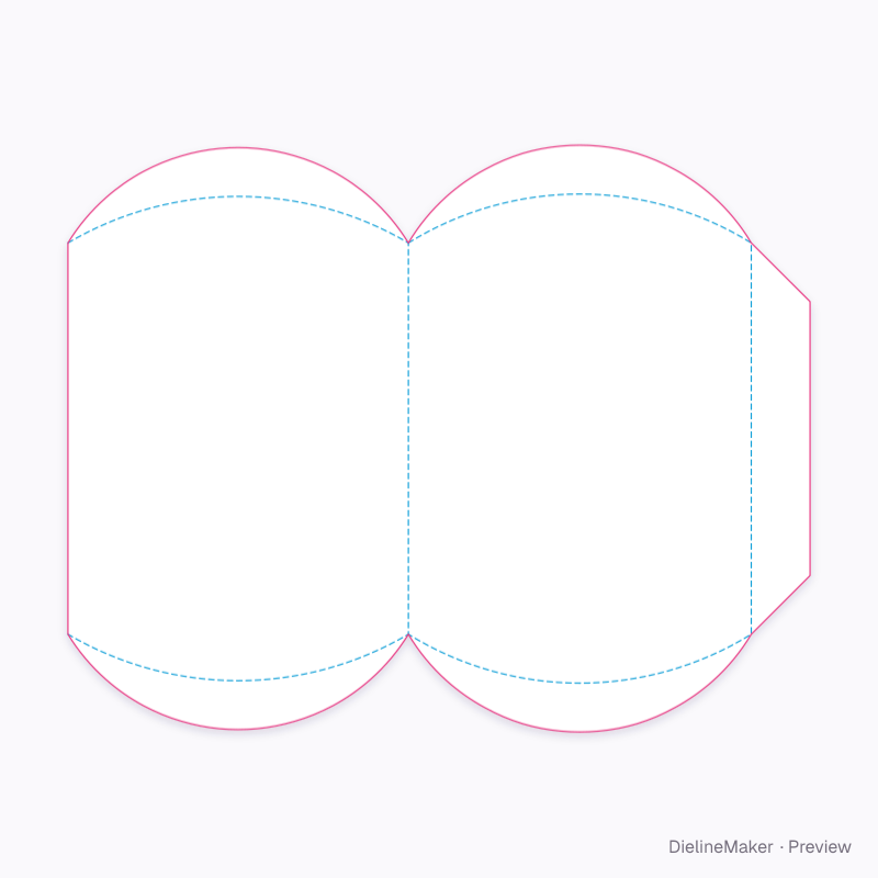 Jewellery pillow flat dieline
