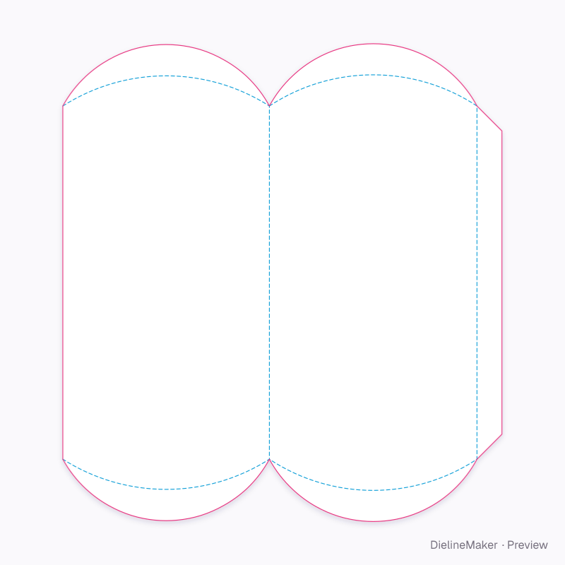 Socks pillow box flat dieline