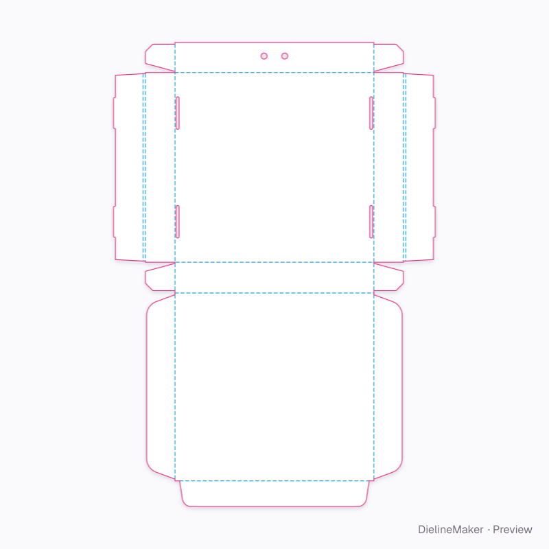 10-inch pizza box flat dieline