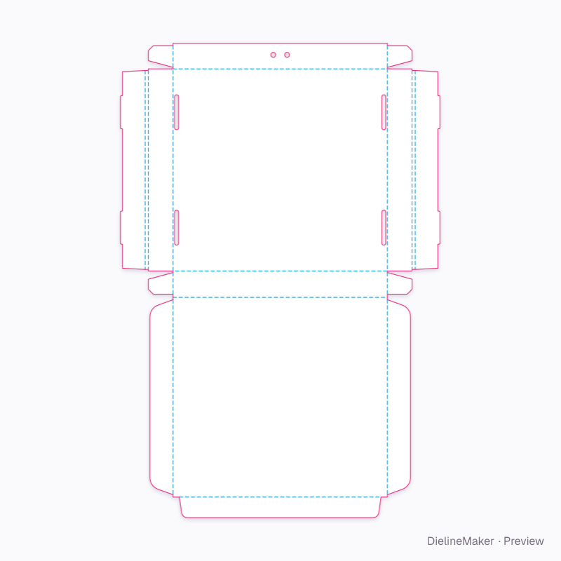 16-inch family pizza flat dieline
