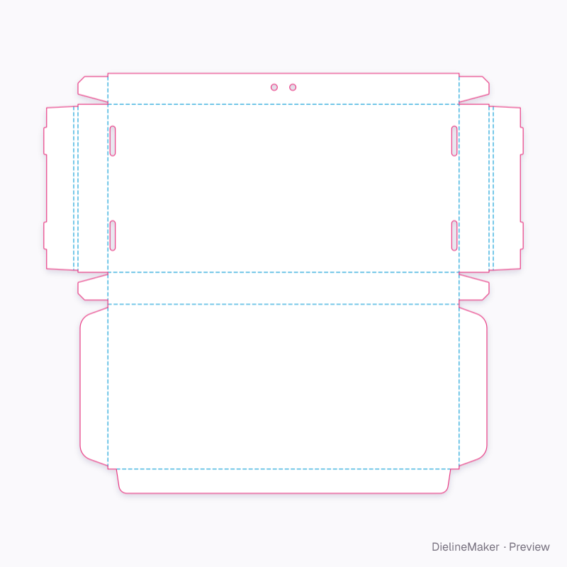 Pizza al taglio box flat dieline