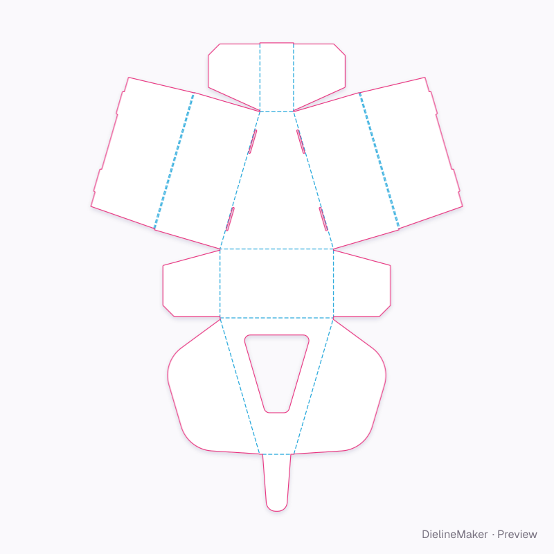 Cheesecake slice box flat dieline