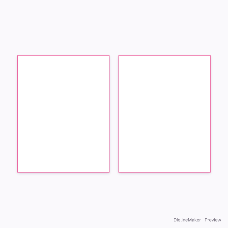 Large plastic drawstring bag flat dieline
