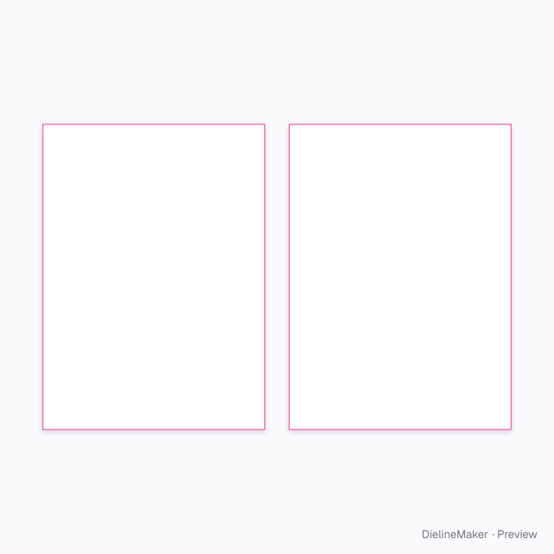 Small plastic drawstring bag flat dieline