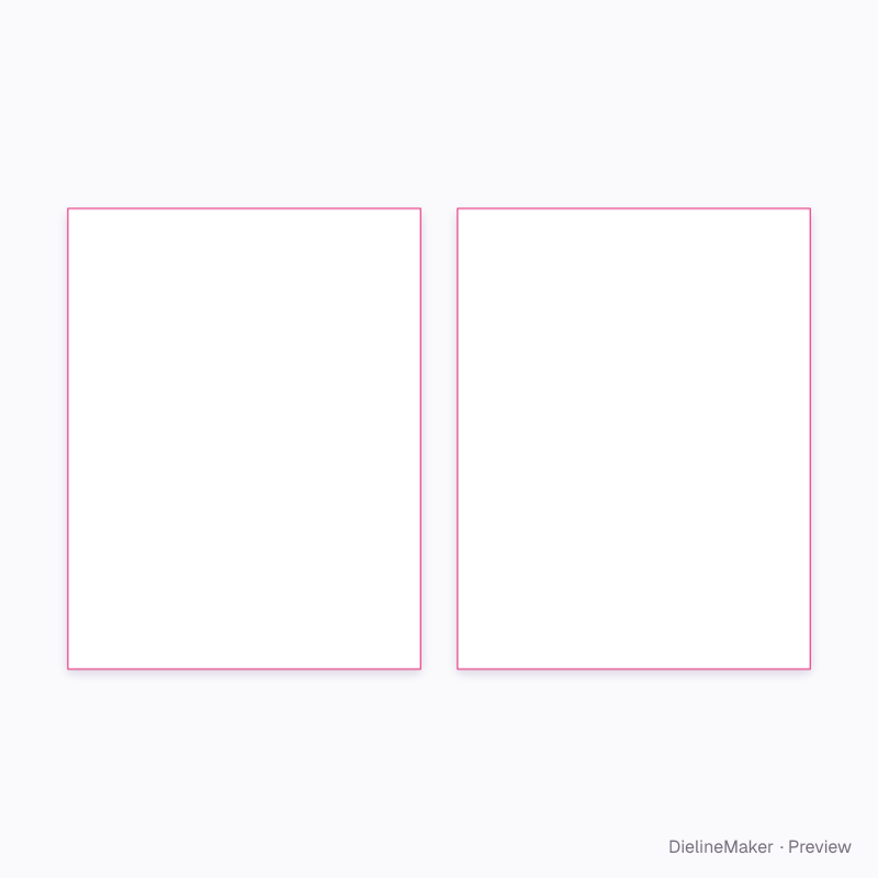 Plastic drawstring bag flat dieline