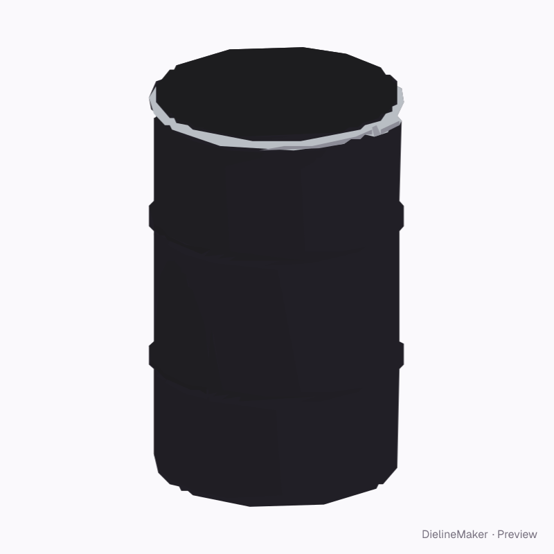 100 L open-top barrel