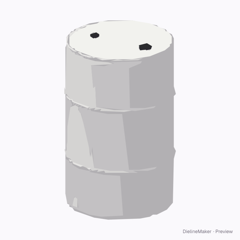 220 L barrel, full wrap