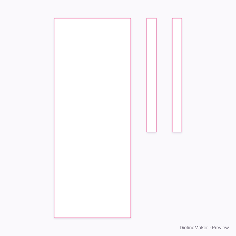 Soft-loop handle plastic bag — small flat dieline