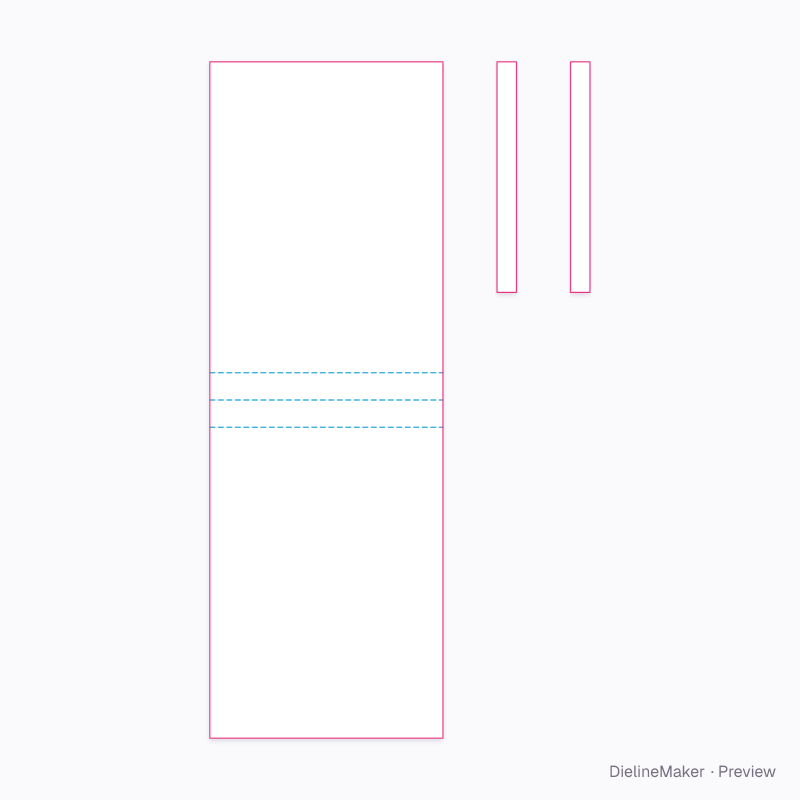 Soft-loop handle plastic bag — standard flat dieline
