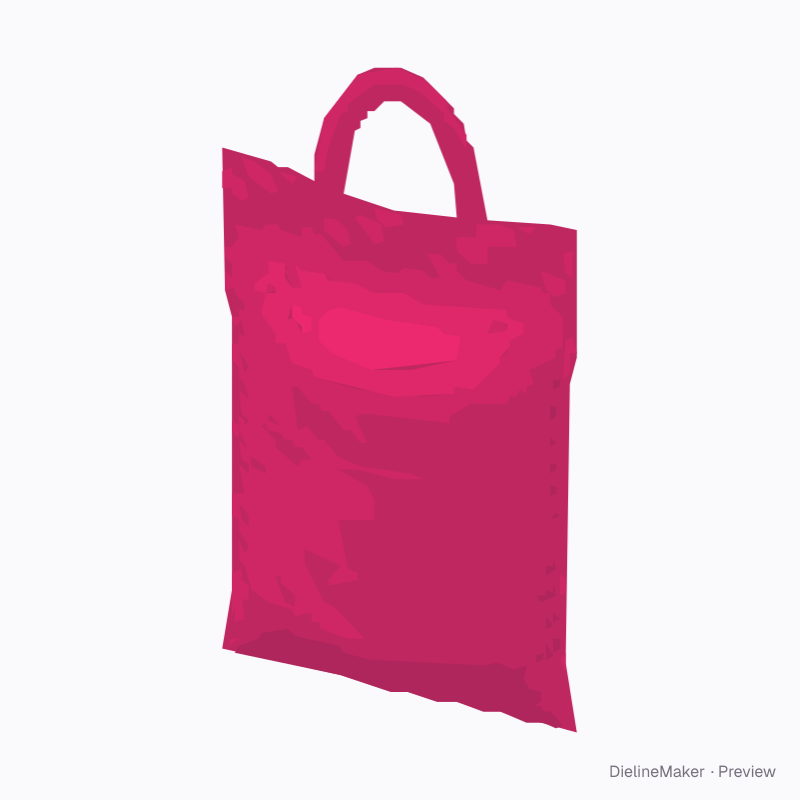 Soft-loop handle plastic bag