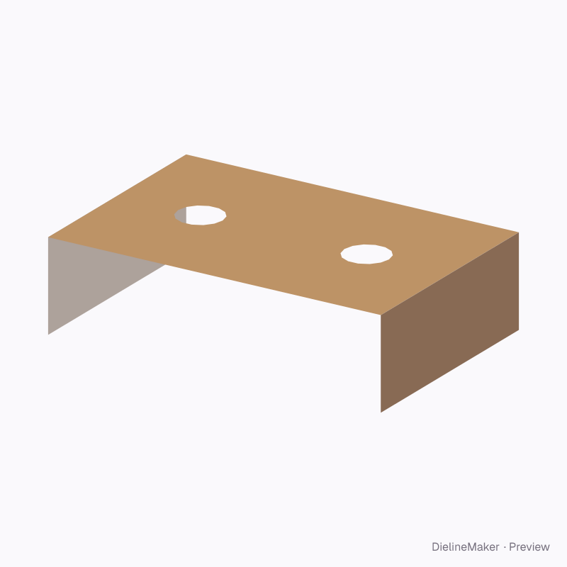 Platform on end legs 300×200×80